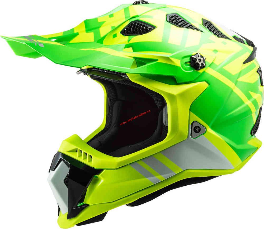 Krosová moto přilba LS2 MX700 Subverter Evo Gammax neon green