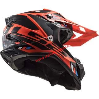 Krosová moto přilba LS2 MX700 Subverter Evo Stomp orange black