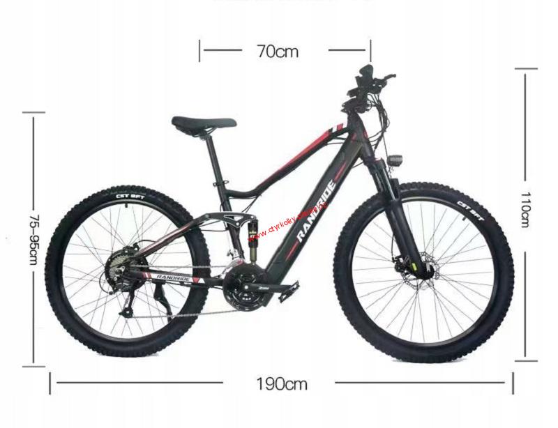 Horské elektrokolo RANDRIDE YS90 48V 1000W 17Ah