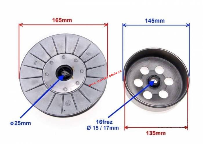 Variátor kompletní pro Linhai 300 Bashan 300 135mm