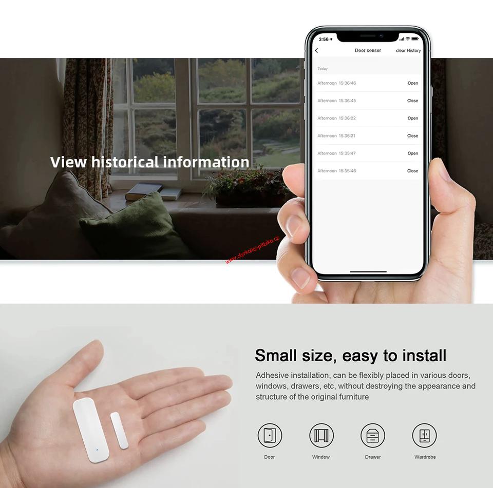 WIFI senzor na dveře a okna TUYA