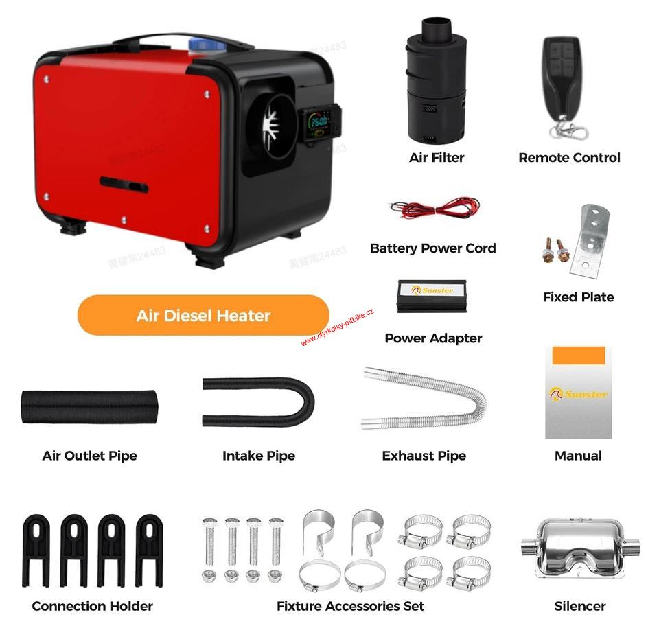 Naftové nezávislé topení 12V/24V/230V s Bluetooth