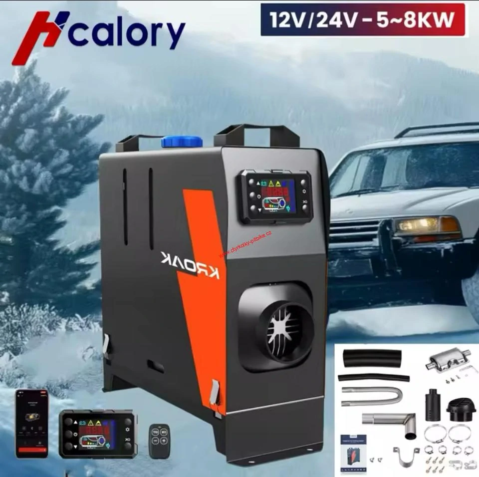 Naftové nezávislé topení 12V s Bluetooth 8kW