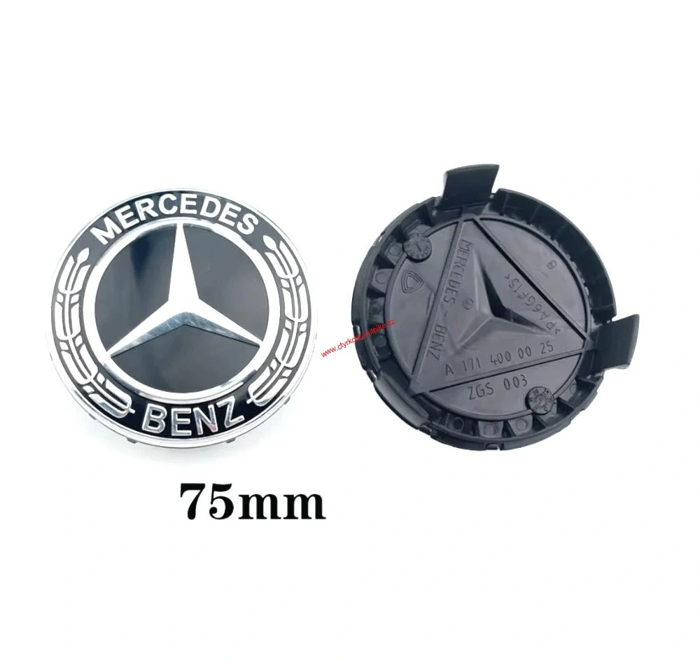 Středová krytka kol Mercedes Benz 75mm černá