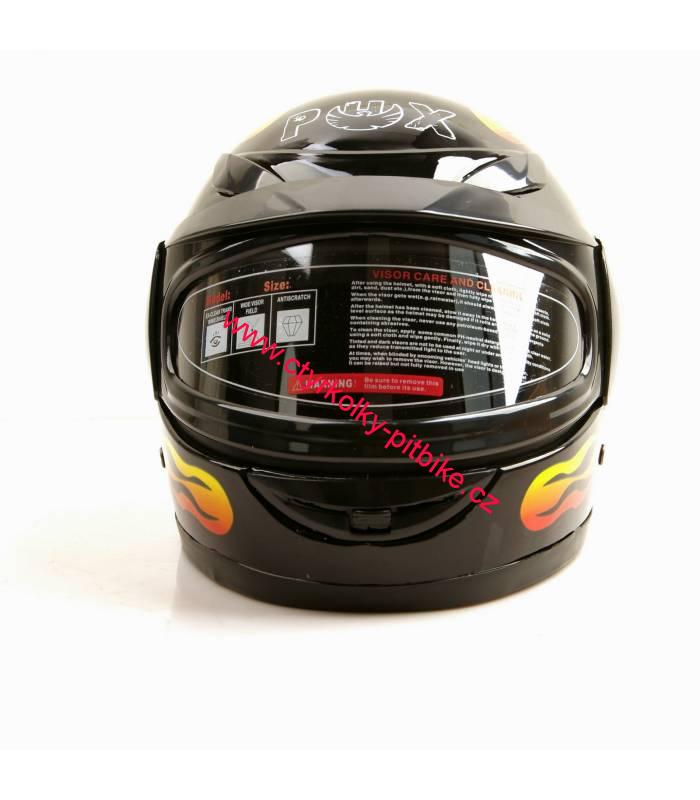 Dětská moto helma integrální černá