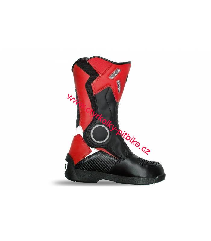 Dětské moto boty KIMO červené