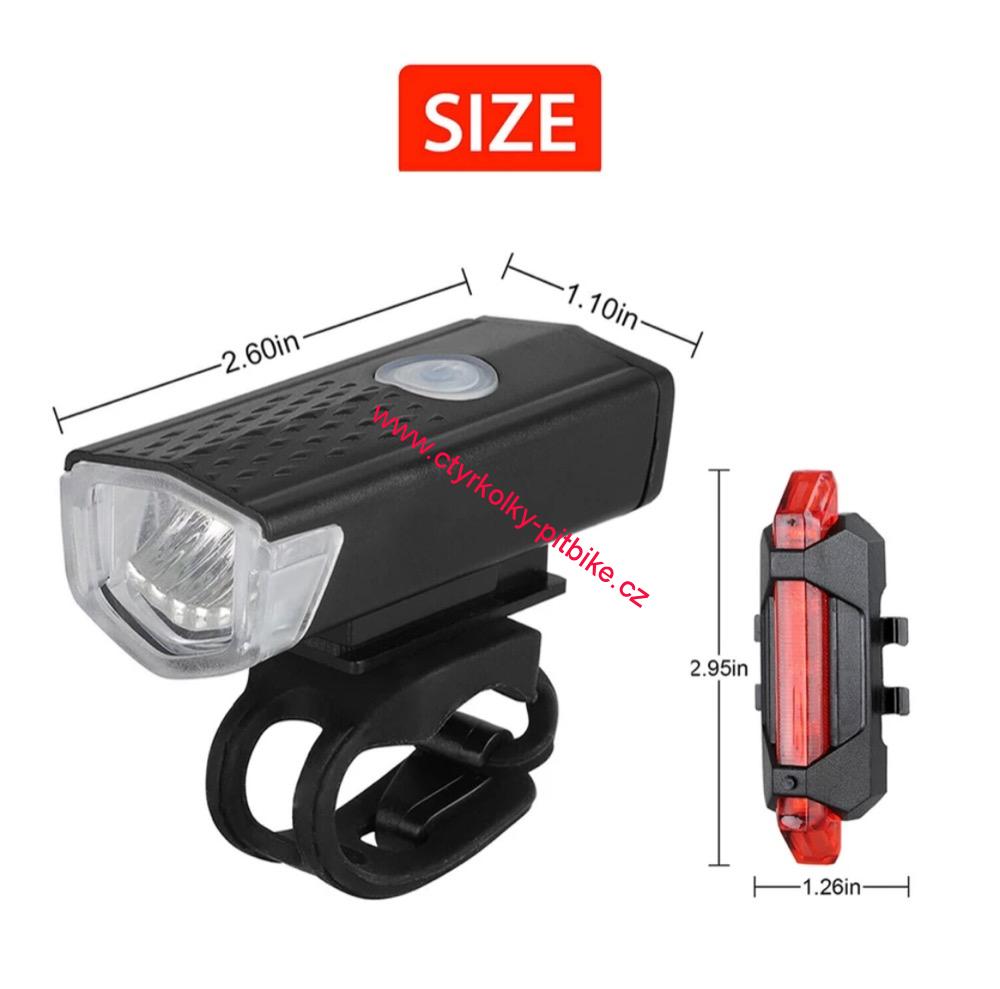 Sada LED světel na kolo USB nabíjení