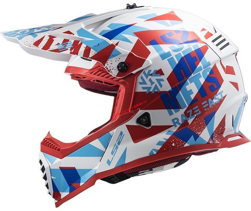 Krosová moto přilba LS2 MX437 FAST EVO MINI FUNKY RED vel. 47-51cm