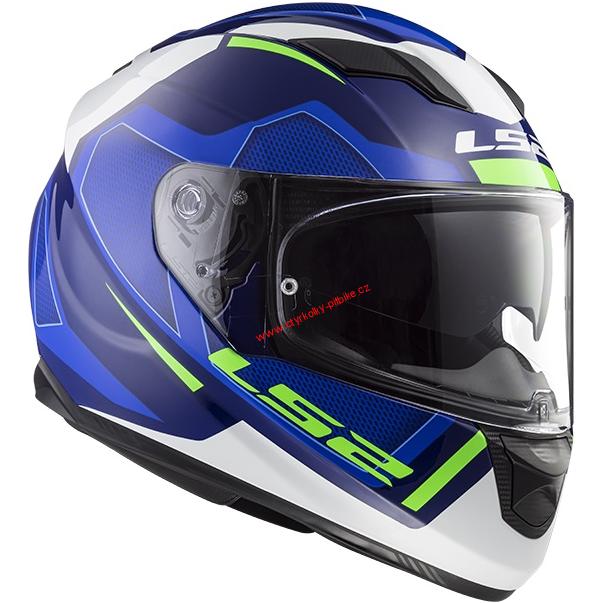 Integrální moto přilba LS2 FF320 STREAM EVO AXIS BLUE WHITE vel. S - XXL