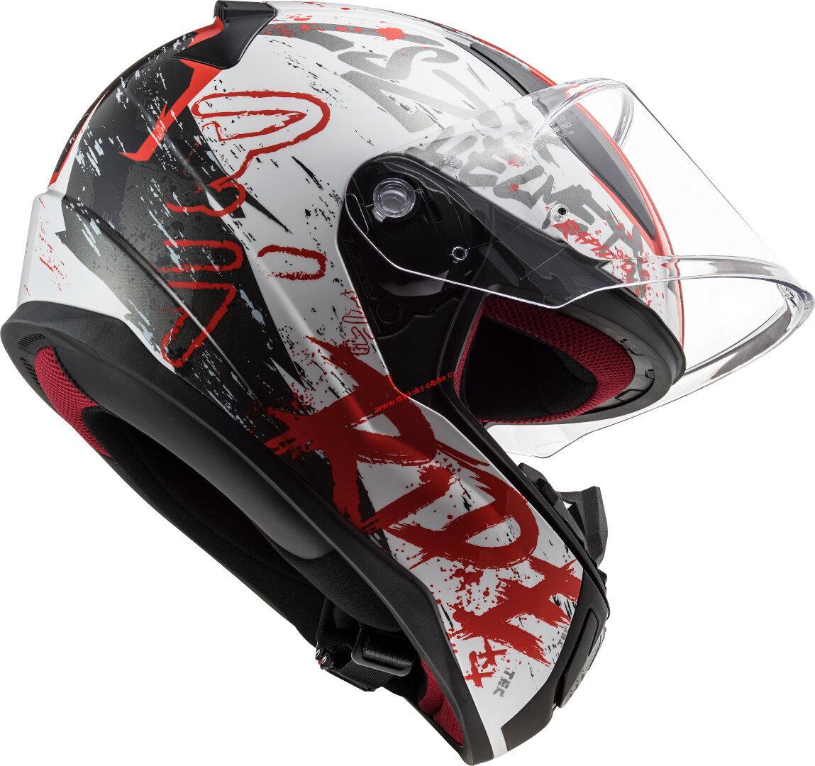 Integrální moto přilba LS2 FF353 Rapid Naughty  white red
