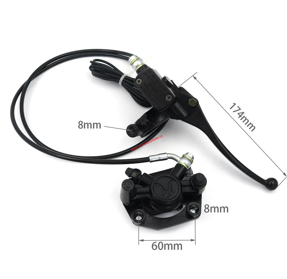 Kompletní hydraulická brzda elektrokoloběžky 220cm
