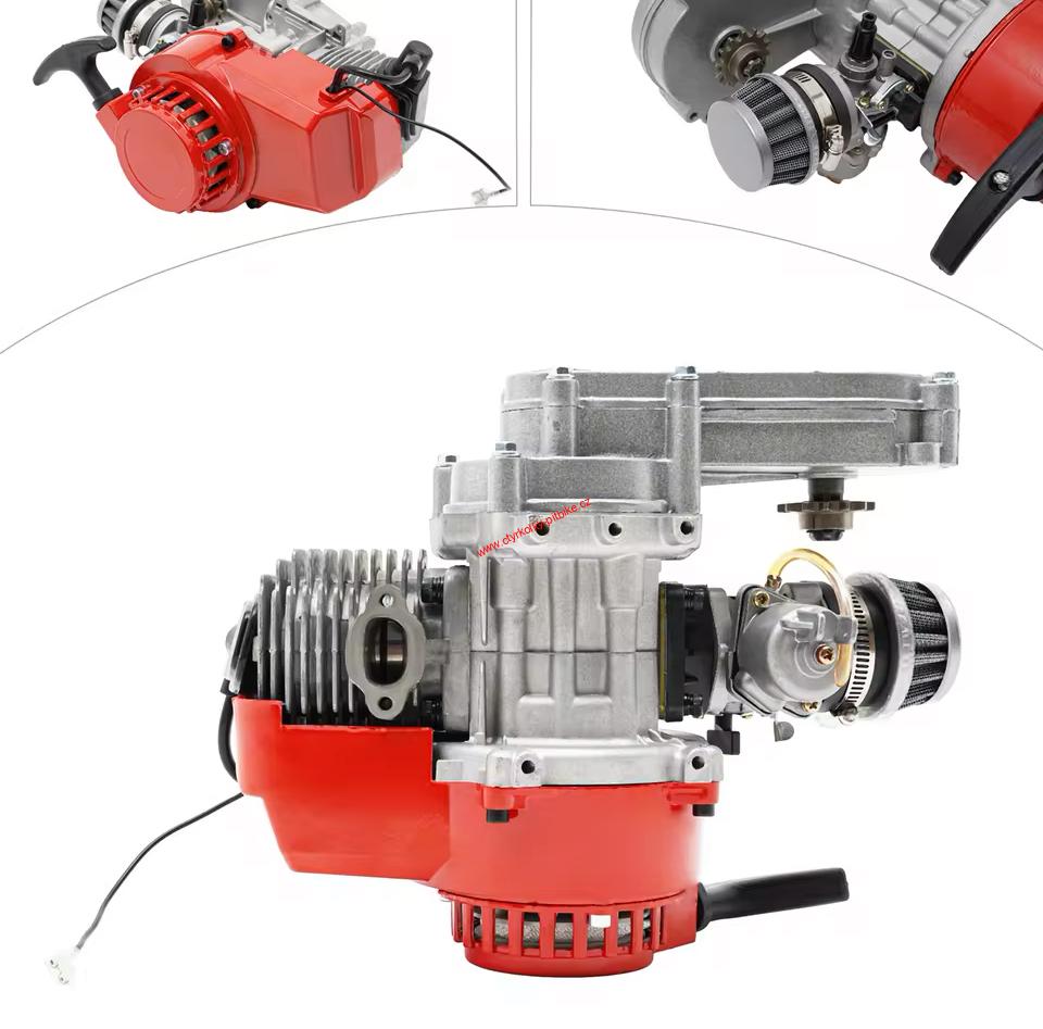 Motor 49cc minicross tuning red