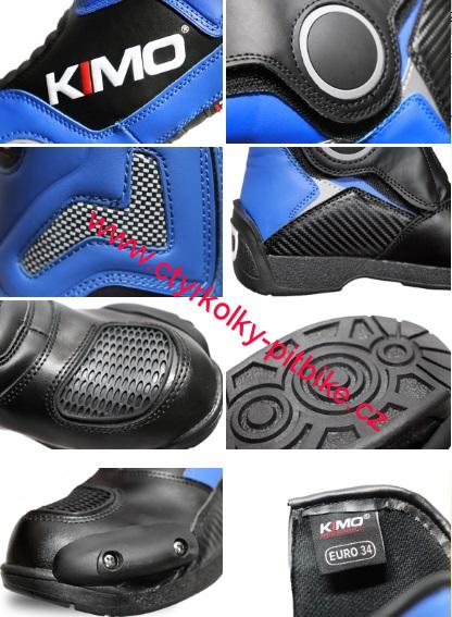 Dětské moto boty KIMO bílé