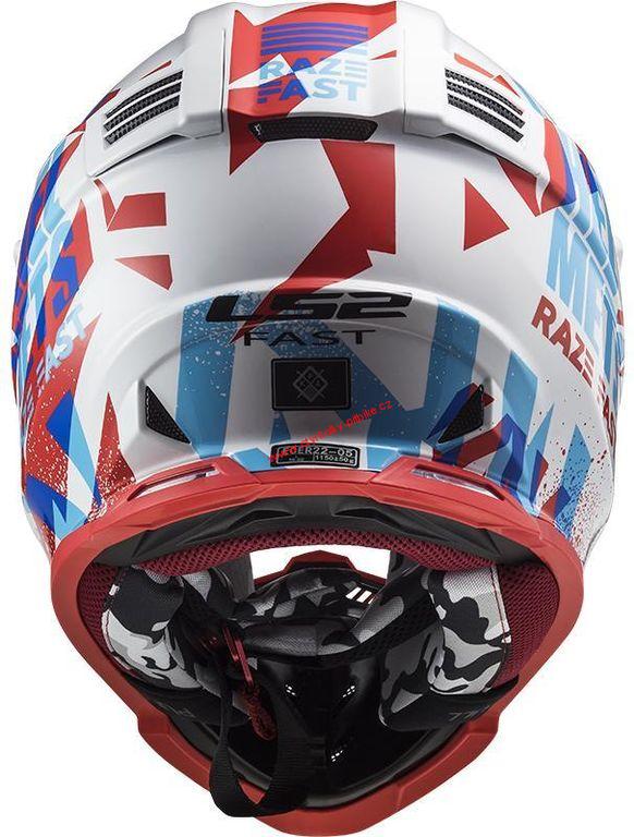 Krosová moto přilba LS2 MX437 FAST EVO MINI FUNKY RED vel. 47-51cm