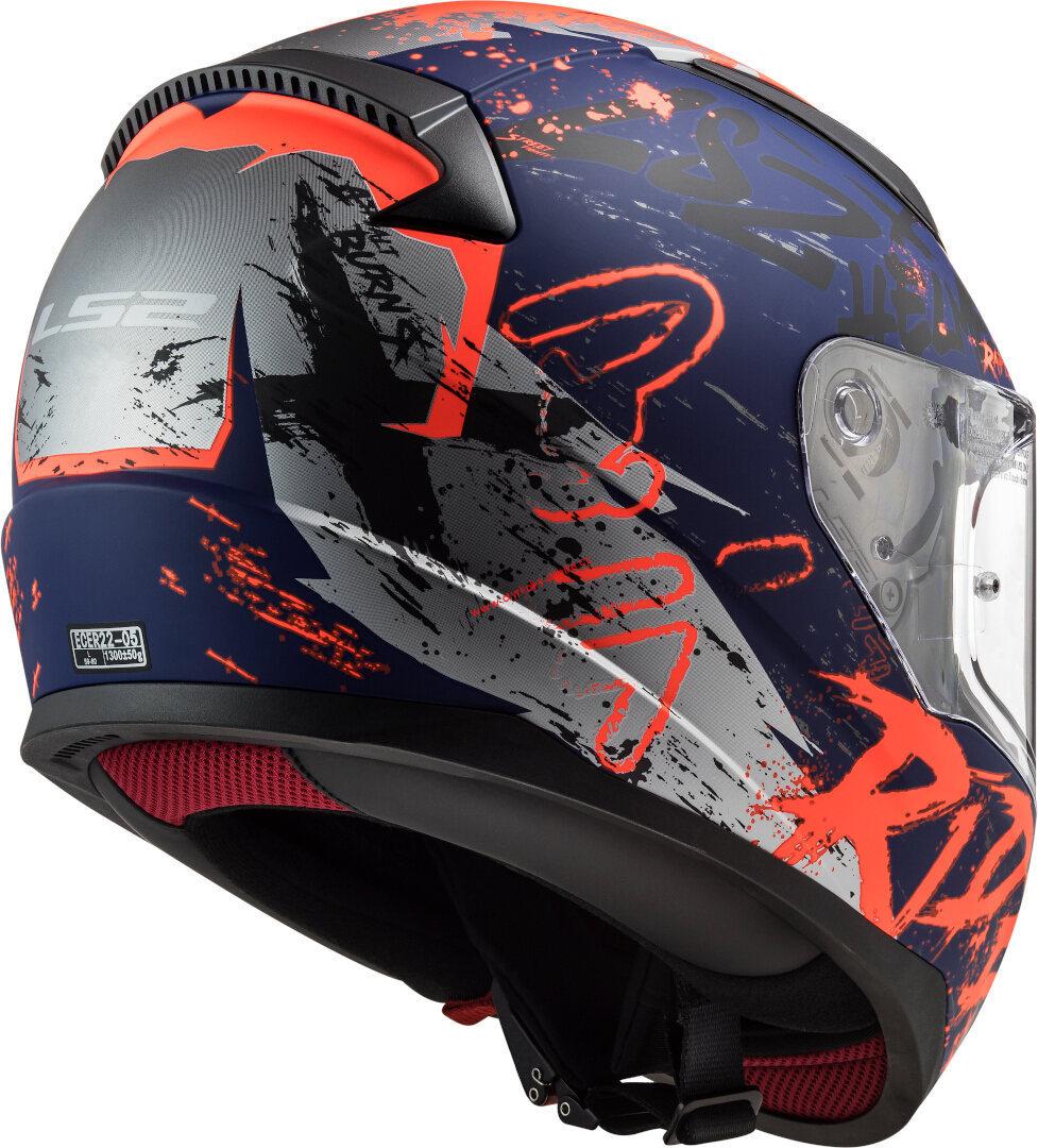 Integrální moto přilba LS2 FF353 Rapid Naughty Matt Blue Orange