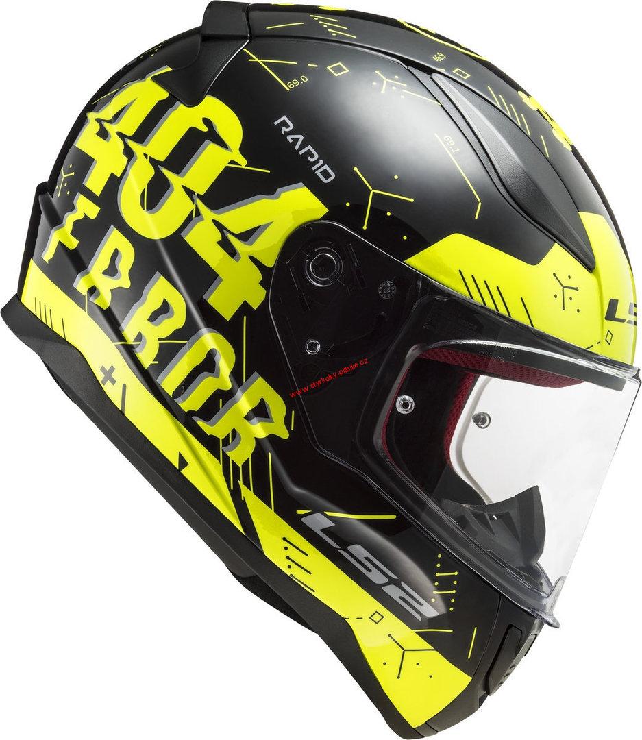 Integrální moto přilba LS2 FF353 Rapid Player H-V yellow black