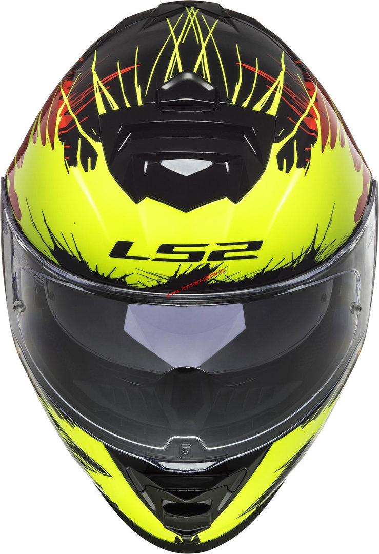 Integrální moto přilba LS2 FF800 Storm Drop black yellow red