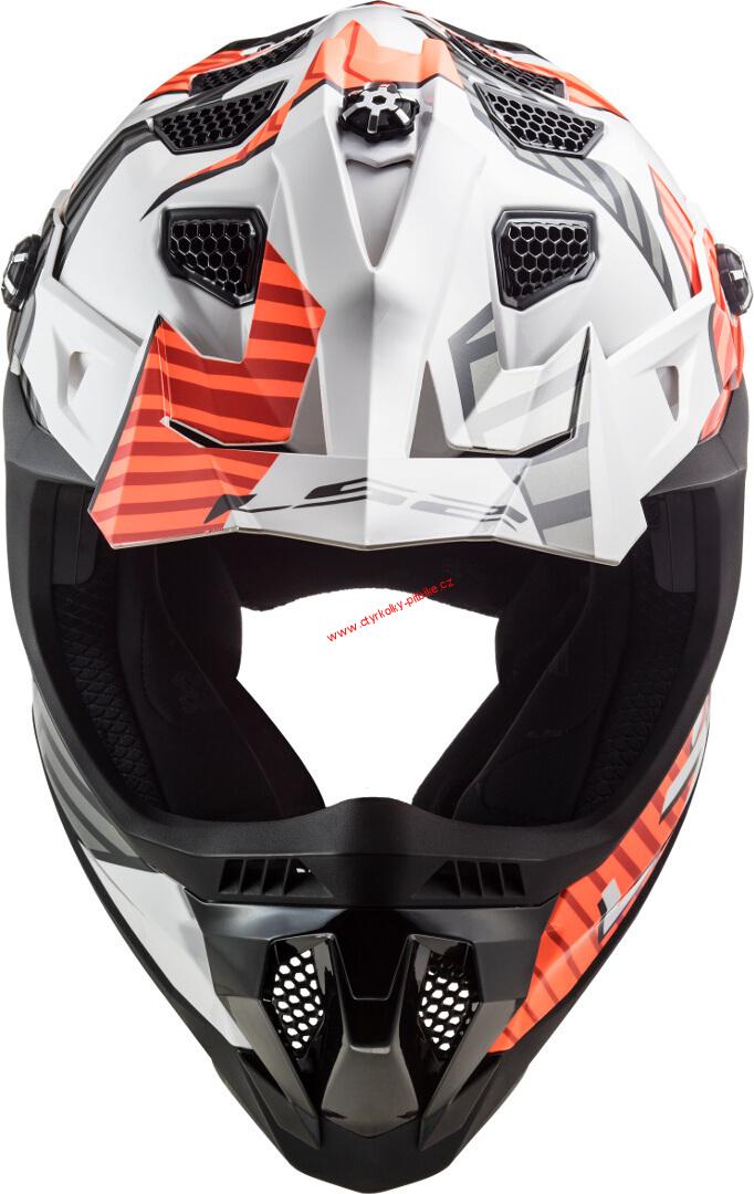 Krosová moto přilba LS2 MX700 Subverter Evo Astro white orange