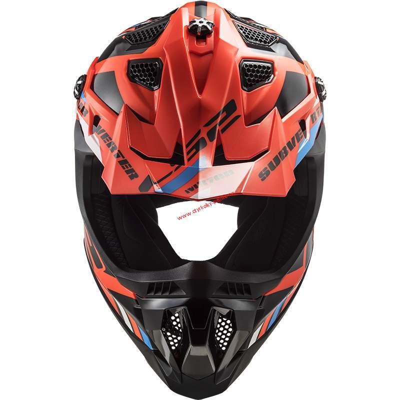 Krosová moto přilba LS2 MX700 Subverter Evo Stomp orange black