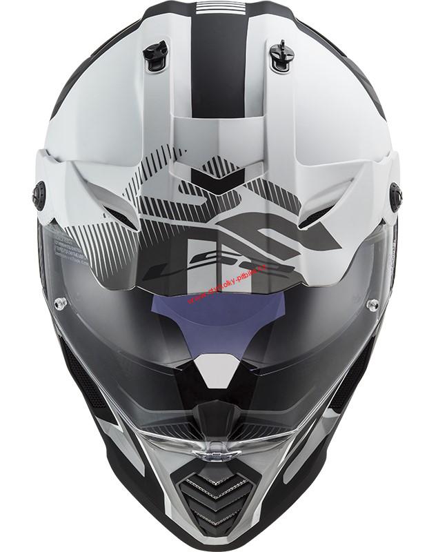Enduro přilba LS2 MX436 PIONEER EVO EVOLVED BLACK WHITE vel. 53-66cm