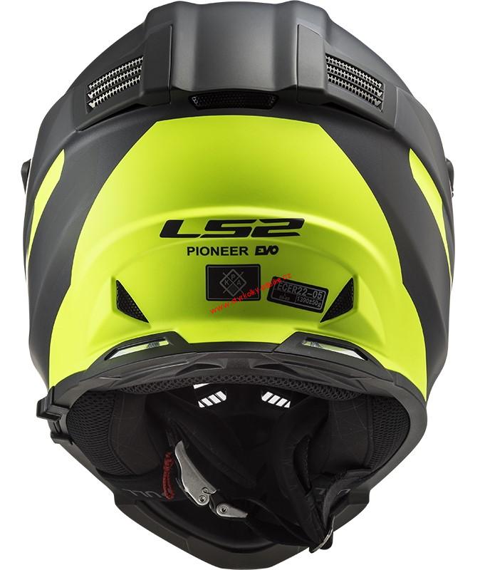 Enduro přilba LS2 MX436 PIONEER EVO ROUTER BLACK YELLOW vel. 53-66cm
