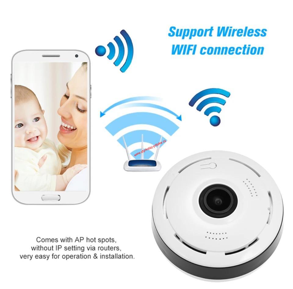 Panoramatická wifi kamera rybí oko V380 Pro