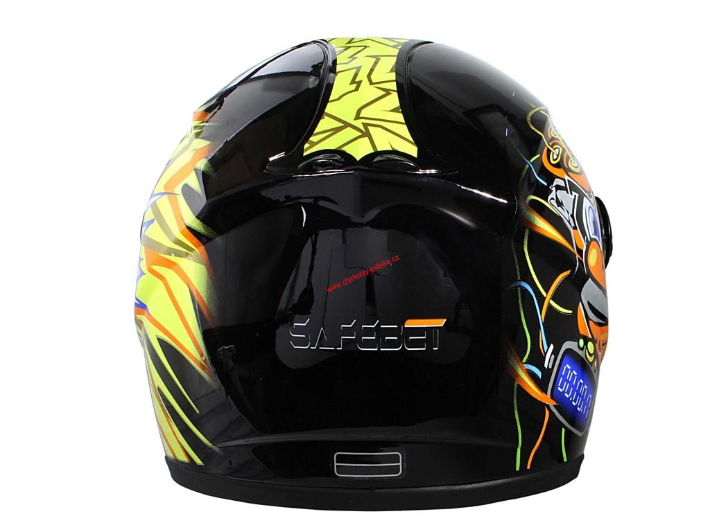 Dětská moto helma integrální černá