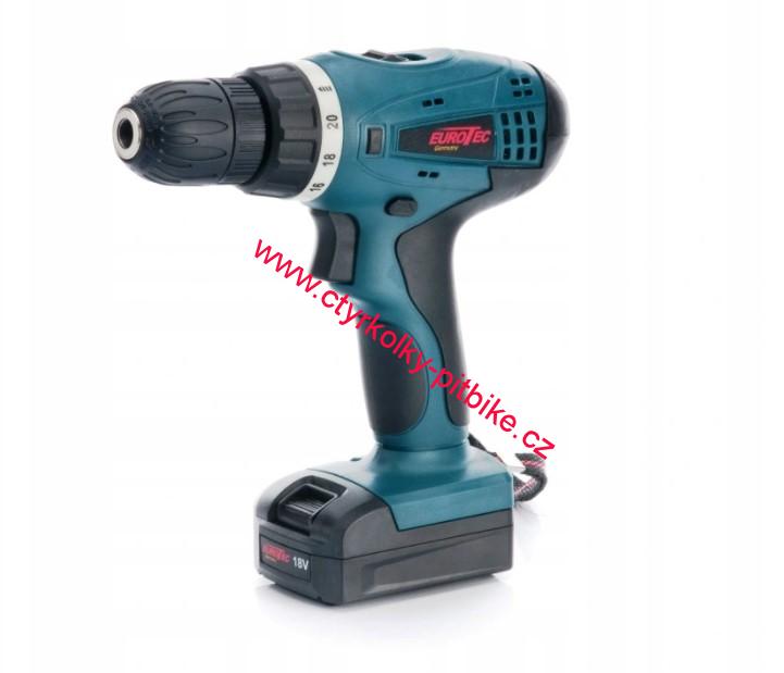 Aku vrtačka Eurotec 18V Li-ion baterie 2x