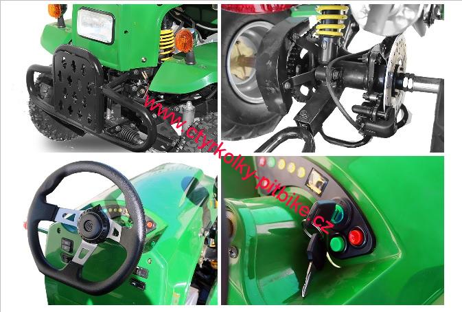 Dětský traktor 110cc zelený