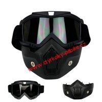 Motocrossová ochranná maska s brýlemi
