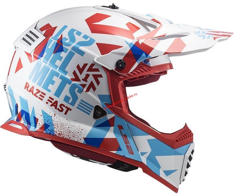 Krosová moto přilba LS2 MX437 FAST EVO MINI FUNKY RED vel. 47-51cm