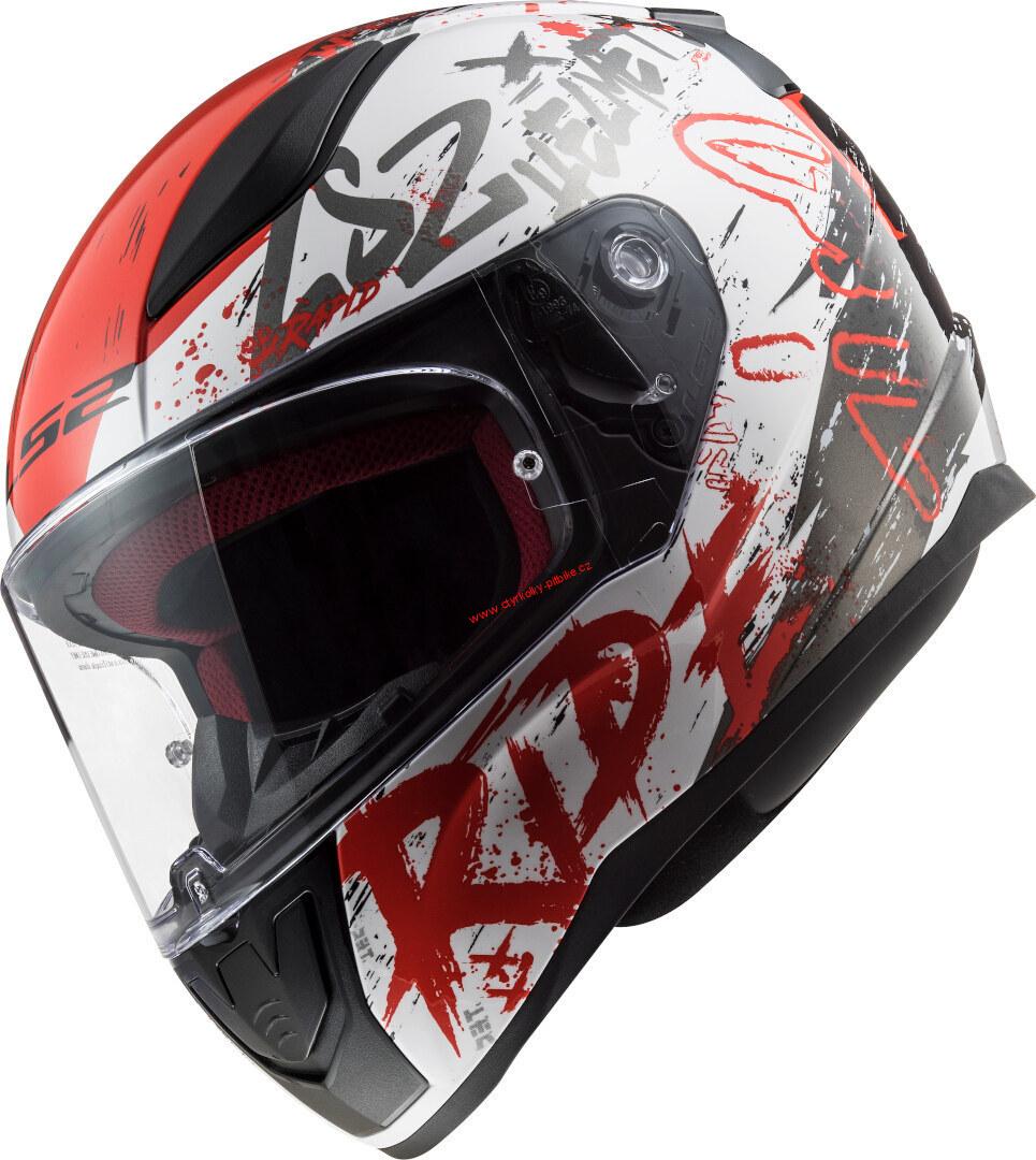 Integrální moto přilba LS2 FF353 Rapid Naughty  white red