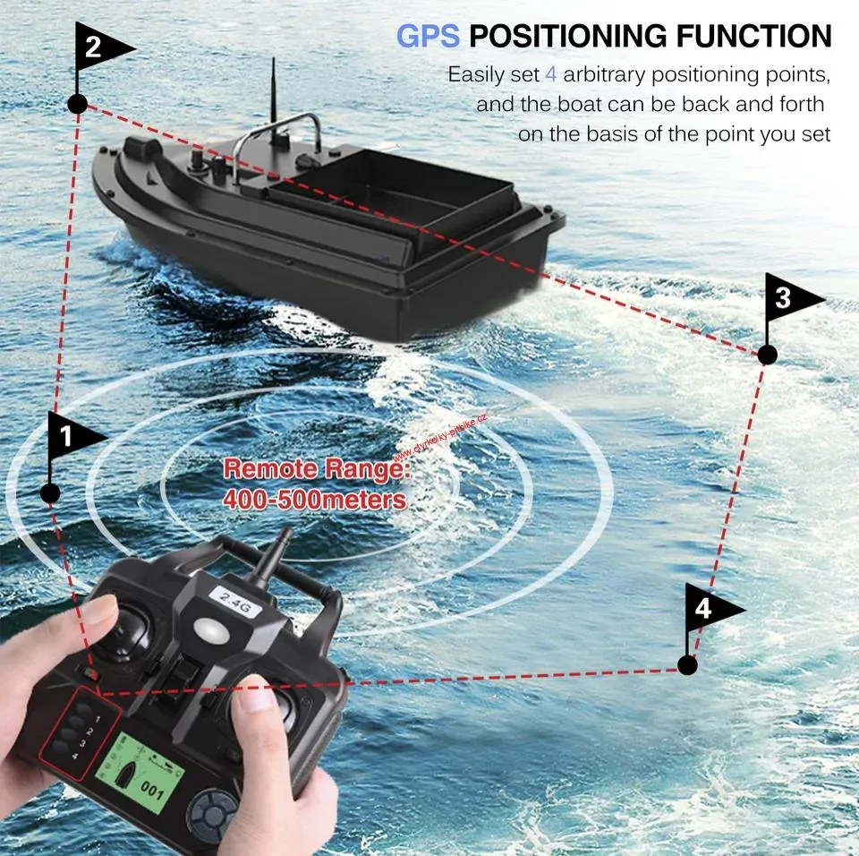 Rybářská zavážecí loď s GPS