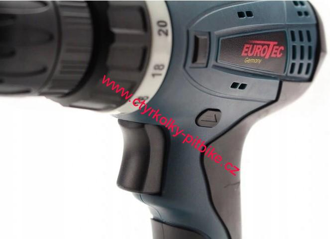 Aku vrtačka Eurotec 18V Li-ion baterie 2x