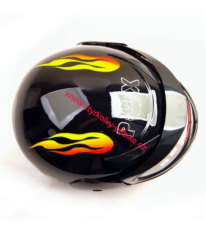 Dětská moto helma integrální černá