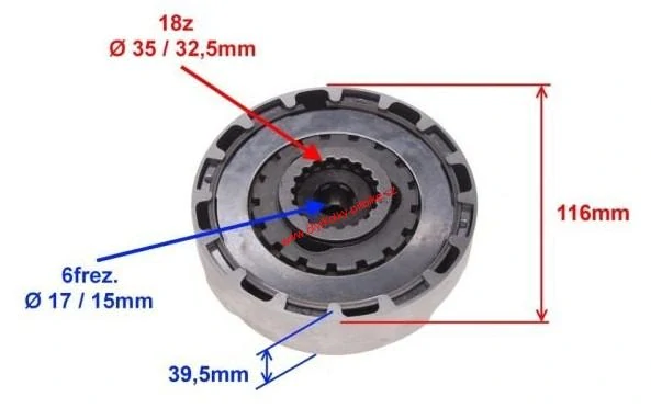 Odstředivá spojka 110/125cc typ 1