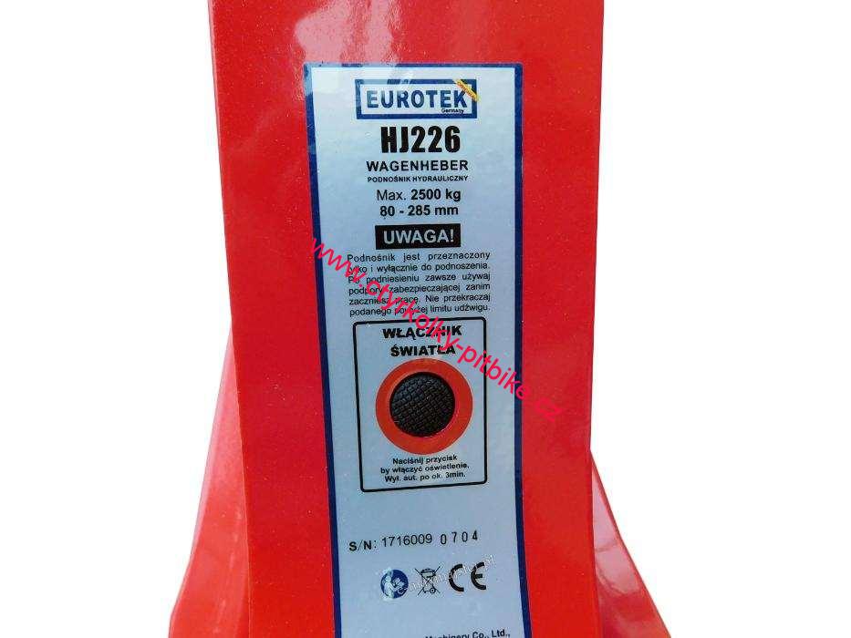 Hydraulický zvedák Eurotek 2,5T profi
