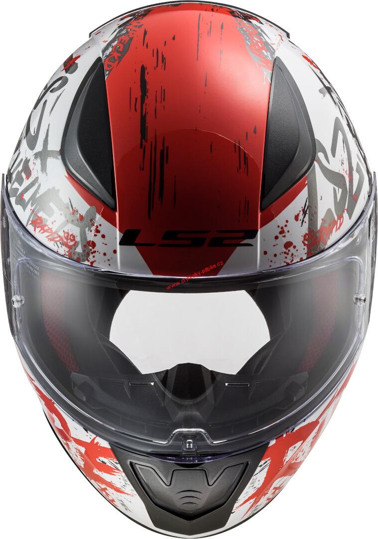 Integrální moto přilba LS2 FF353 Rapid Naughty  white red