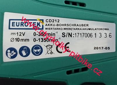 Aku vrtačka Eurotek 12V 2,0Ah