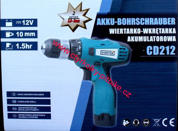 Aku vrtačka Eurotek 12V 2,0Ah